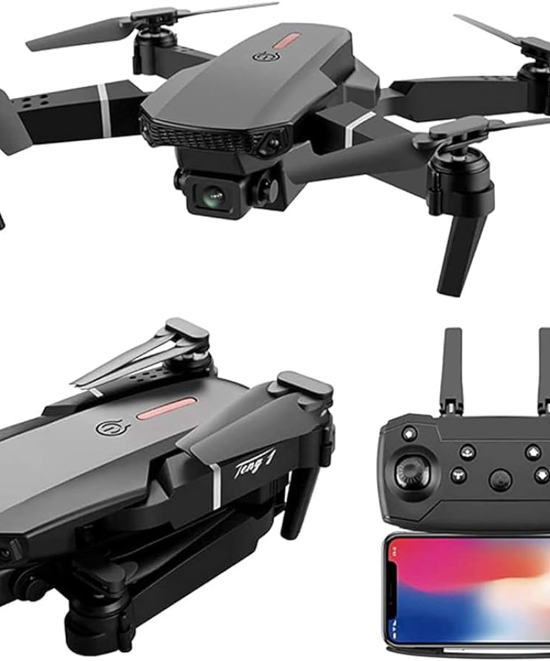 E88 RC Drone with 4K HD Camera WiFi Live Video with Storage Bag and Battery